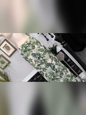 Hallhuber Tropical Floral Flowy Wide Leg Pants sz6